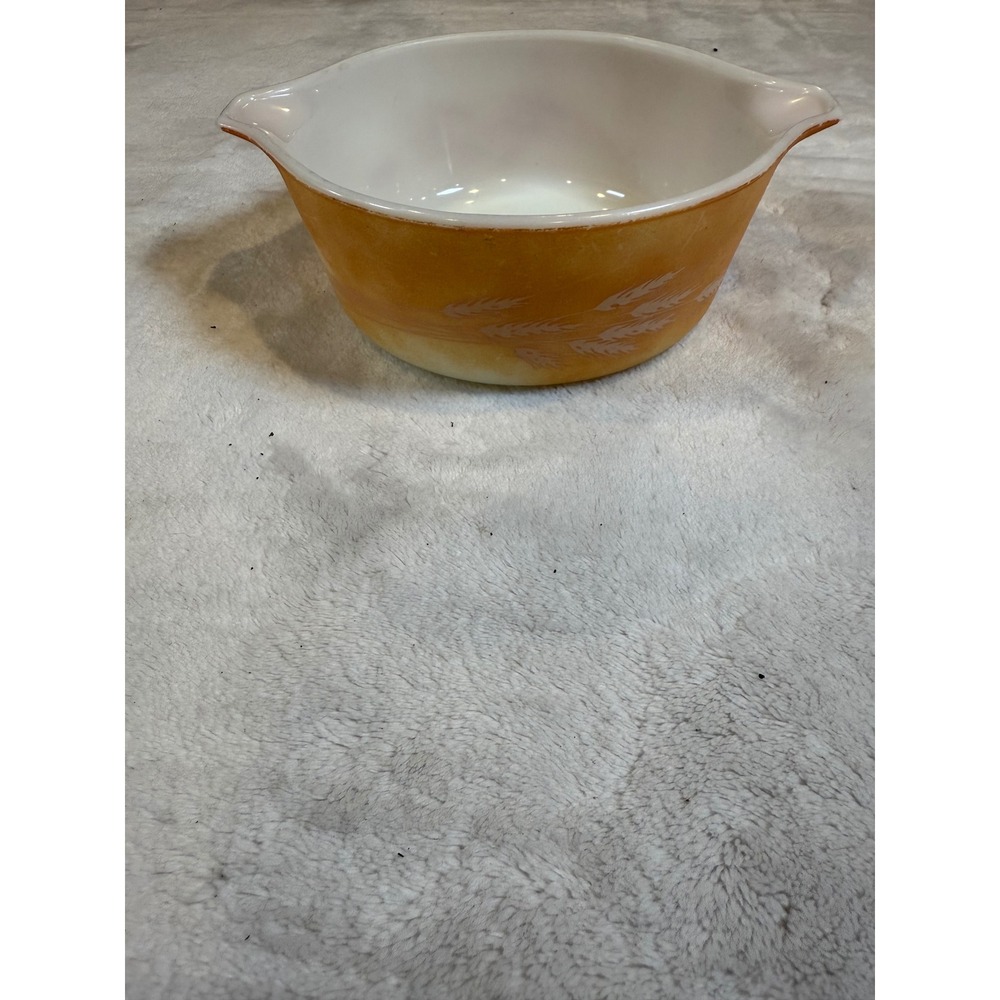 Vintage Pyrex Autumn Harvest 472-B 750ml Cinderella Mixing‎ Bowl Orange Wheat